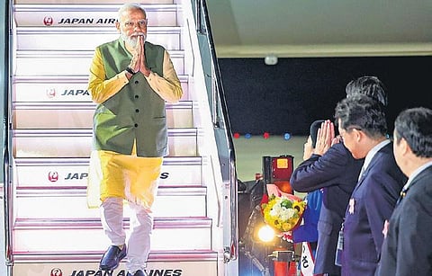 Prime Minister Narendra Modi arrives in Hiroshima in Japan on Friday | pti
