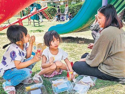 Kids at a relief camp after being rescued from the violence-hit Manipur. | File photo
