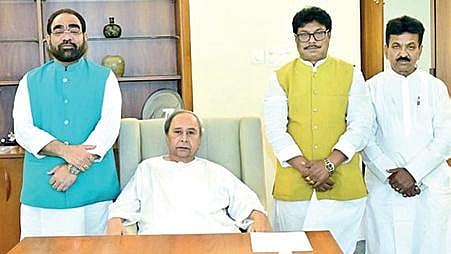New ministers with CM at Naveen Niwas | Express