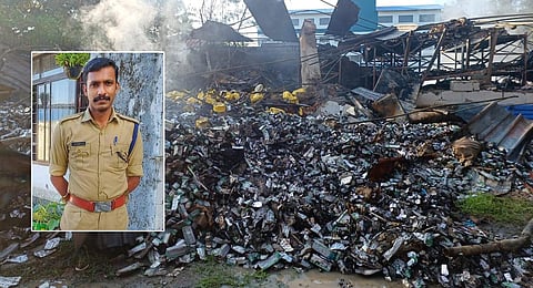JS Renjith, a 32-year-old fireman was killed while attempting to douse the fire. (Photo | B P Deepu, EPS)