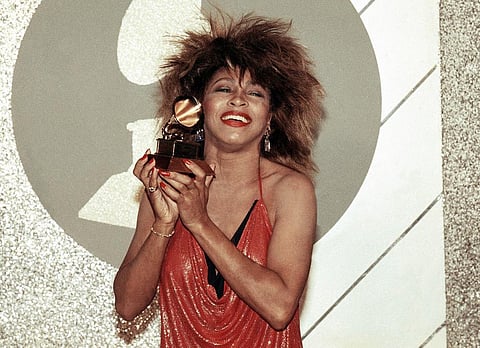 FILE - Tina Turner, Pop and R&B vocalist, as holds up a Grammy Award, Feb. 27, 1985, in Los Angeles. (Photo | AP)
