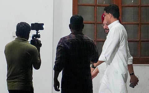 Congress leader Sachin Pilot arrives at party President Mallikarjun Kharge's residence, in New Delhi, Monday, May 29, 2023. (Photo | PTI)