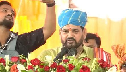 WFI President and BJP MP Brij Bhushan Sharan Singh. (Photo | Videograb)