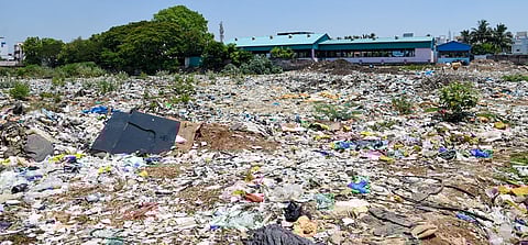 Garbage piles lying at the premises of a micro-compost centre in Tiruchy | MK Ashok Kumar
