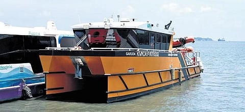 Water Metro Rescue Boat ‘Garuda’ at High Court Water Metro station | Nishad T Ummer