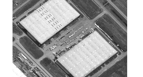 This image provided by Maxar Technologies and released by The White House shows an industrial site several hundred miles east of Moscow. (Photo | AP)