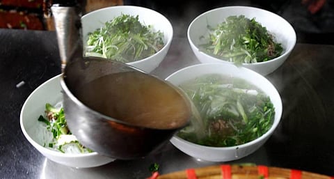 Pho – a rice noodle soup made from beef broth and vegetables with subtle flavours – is regarded as the national food of Vietnam (Photo | AFP)