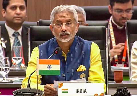 External Affairs Minister during the G20 Development Ministers meeting, in Varanasi, Monday, June 12, 203. (Photo | PTI)