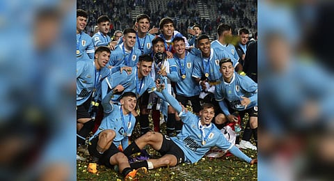 Uruguay beat Italy 1-0 on Sunday to win its first Under-20 World Cup title. (Photo | Twitter)