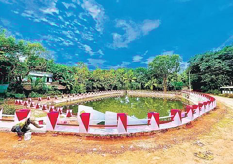 Ayyappan pond at Chelakkara in Thrissur