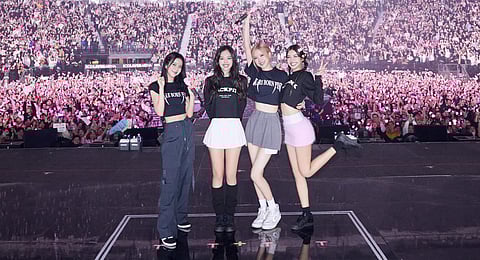 Blackpink during their concert in Melbourne on June 11. (Photo | BLACKPINK Twitter)