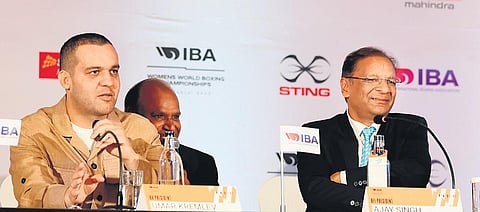 Umar Kremlev during IBA Women’s World Championships in New Delhi earlier this year. (Photo | Express)