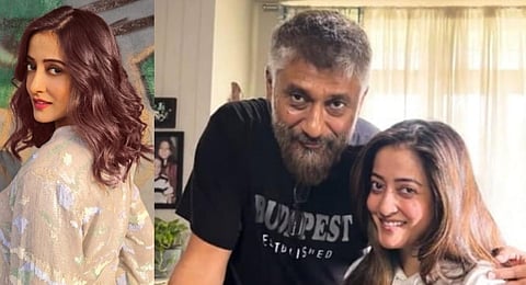 Raima Sen and Vivek Agnihotri. (Photos | Raima Sen Twitter)