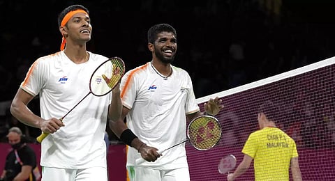 Satwiksairaj Rankireddy and Chirag Shetty. (Photo | PTI)