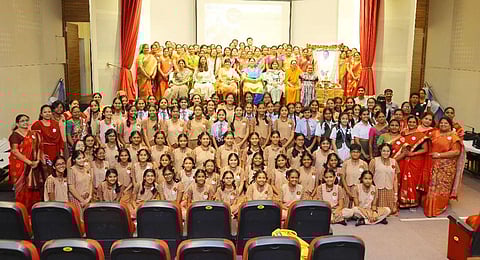 Amrita Vishwa Vidyapeetham Collaborates with UNESCO to launch Menstrual Health and Hygiene Campaign in Hyderabad. (Photo | Express)