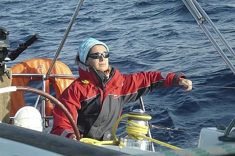 Sister Nathalie Becquart sails during a regatta in Brest, France on April 2010. (Photo | AP)