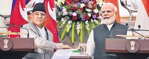 Narendra Modi and Pushpa Kamal Dahal ‘Prachanda’ launch a power project | PTI