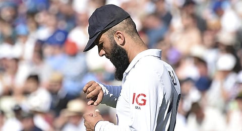 England's Moeen Ali during day four of the first Ashes Test cricket match. (Photo | AP)
