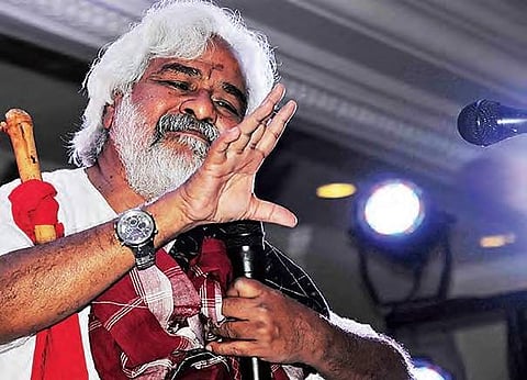 Gummadi Vittal Rao, popularly known as Gaddar is a poet revolutionary and Telugu balladeer.