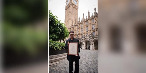 Karan Johar honoured by UK Parliament, says 'fortunate and deeply grateful'