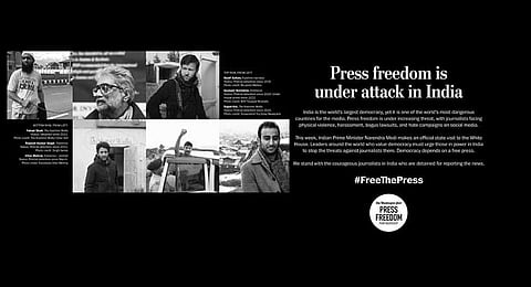 Ad published by CPJ in Washington Post.