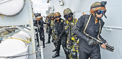 A maritime partnership exercise was conducted by Indian and Kenyan Navies. (Photo | EPS)