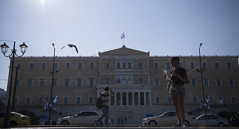 A view of the Greek parliament, in Athens, Greece. (Photo | AP)