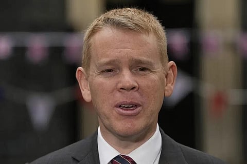 FILE - Prime Minister of New Zealand Chris Hipkins speaks to the media after meeting Britain's Prime Minister Rishi Sunak, in Downing Street, London, on May, 5, 2023. (Photo | AP)