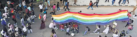 As almost 5,500 people from the community and allies walked through the streets, the fences that often separated people temporarily weakened.