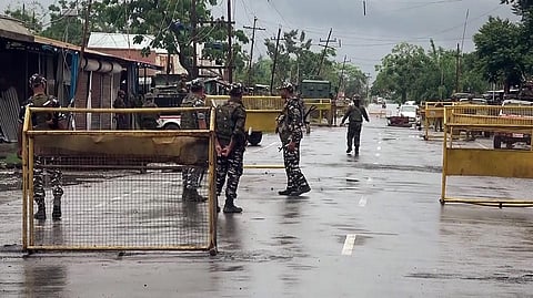 FILE - Heavy police force deployed in violence-hit areas across Manipur. (Photo | ANI)