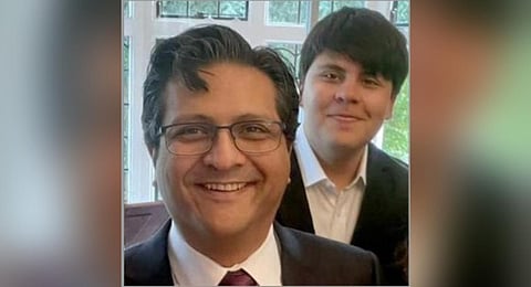 Shahzada Dawood and son Suleman Dawood. (Photo | Twitter)