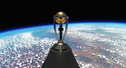 The ICC Men's Cricket World Cup 2023 Trophy. (Photo | Twitter)