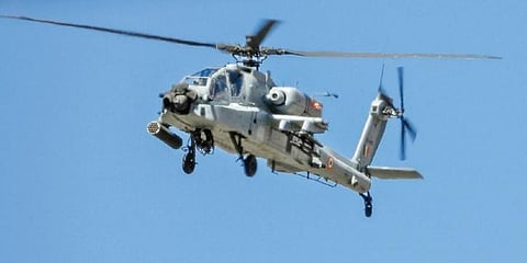 IAF’s Apache helicopter image used for representational purpose only. (Photo | PTI)
