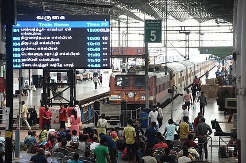 Chennai Dr MGR Central Railway station on Saturday morning. (Photo | Ashwin Prasath)