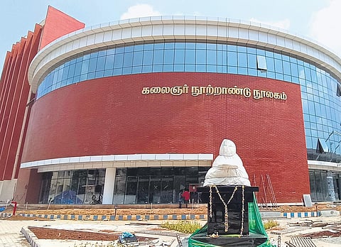 The library, built at a cost of `134 crore, has been completed in 17 months; `60 crore was spent for procuring books and `17 crore for furniture | EXPRESS