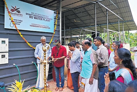 ViswaSanthi Foundation managing director Major Ravi inaugurates the plant