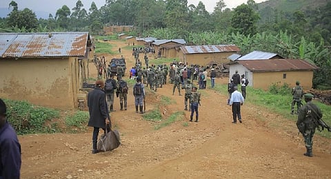 Democratic Republic of Congo Defence Forces gathered in the North Kivu province (Photo | AP)
