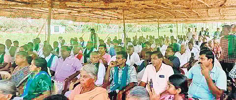 The farmers during the hunger strike | Express