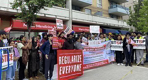Image of students facing deportation rallying in Canada.(Used for representation purpose )