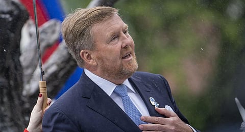 Dutch King Willem-Alexander gave a speech during an event to commemorate the anniversary of the country abolishing slavery. (Photo | AP)