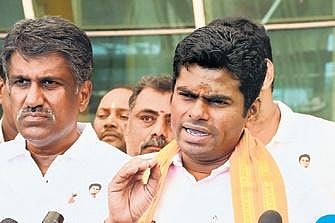 BJP leader K Annamalai talking to media at Coimbatore airport | Express