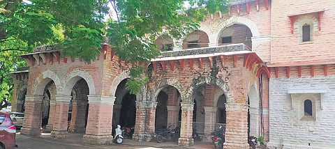 Collectorate building of British era in ruins