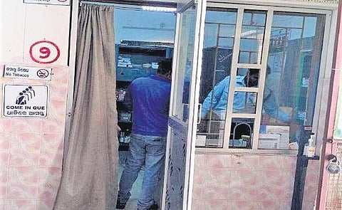 Screen grab of the security guard manning the CHC pharmacy at Chikiti Gada | Express