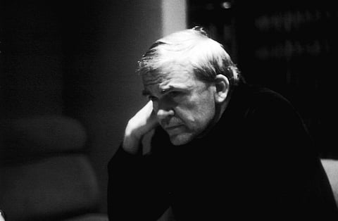 Czech writer Milan Kundera.