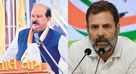 Purnesh Modi (left), Rahul Gandhi (right) (Photo | PTI)