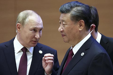 Russian President Vladimir Putin and Chinese President Xi Jinping. (Photo | AP)