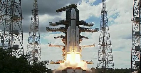 Chandrayaan-3 mission: Spacecraft lifts off successfully from Sriharikota. (Photo | Videograb)