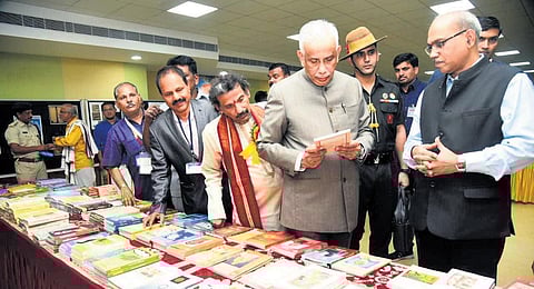 Andhra Pradesh Governor S Abdul Nazeer at the ‘Samskrita Samunmesha’-National Sanskrit Convention, organised by Sahitya Akademi at the National Sanskrit University . (Photo | Express)