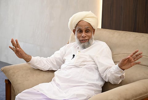11th president of the Samastha Kerala Jem-Iyyathul Ulama, Syed Muhammad Jiffiri Muthukoya Thangal. (Photo | E Gokul, EPS)