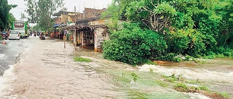 A flooded street at Tarikunda under Raghunathpur block of Jagatsinghpur | Express
